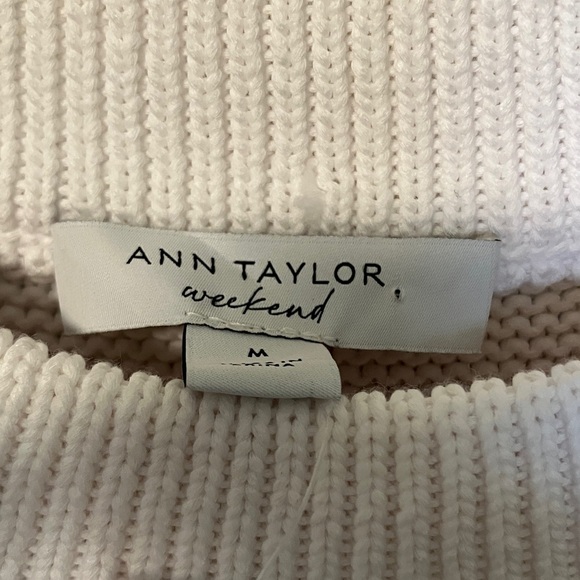 NWT Ann Taylor Cotton White Sleeveless Sweater - Picture 4 of 6